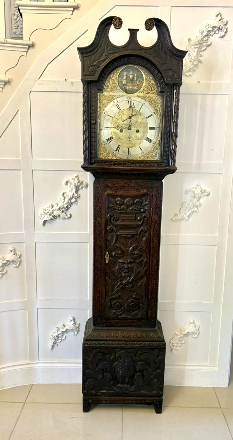 Outstanding Quality 18th Century Oak Longcase Clock